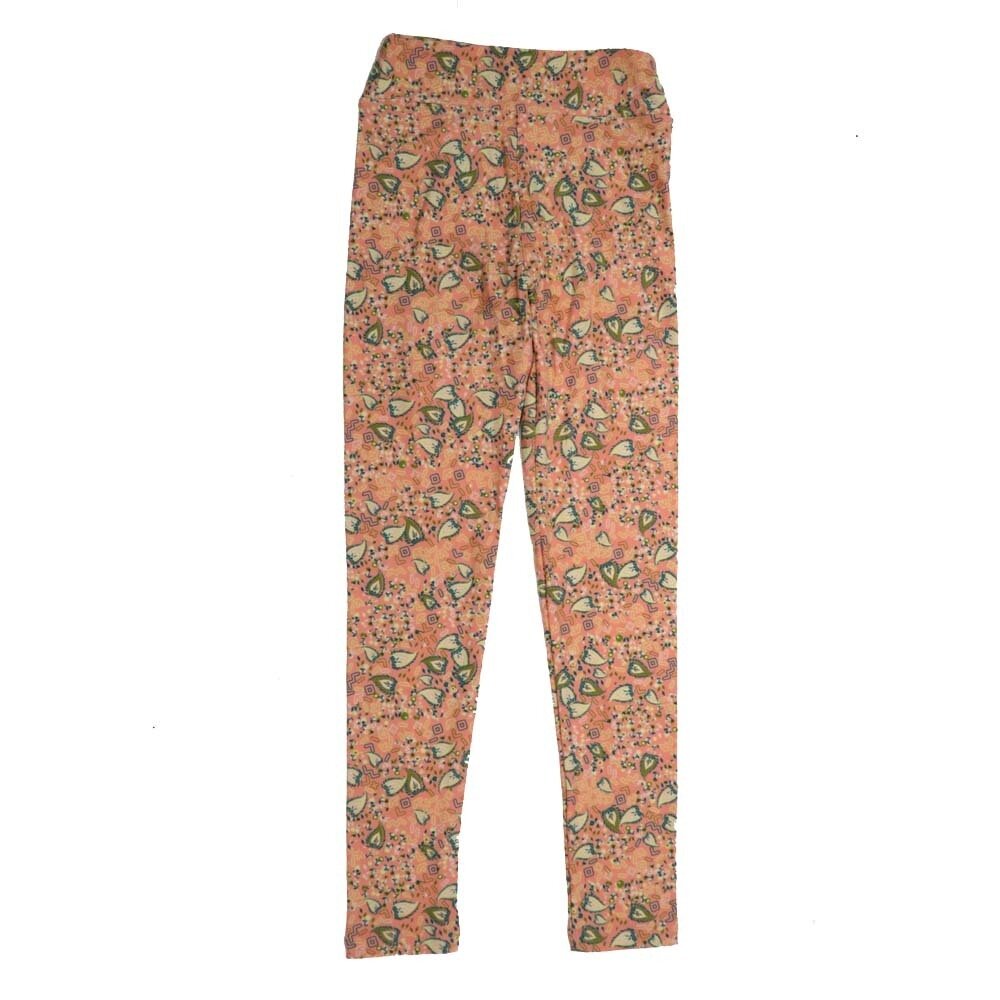 LuLaRoe Tween Floral Micro Polka Dot Leggings fits Adult sizes 00-0 TWEEN-3392-M