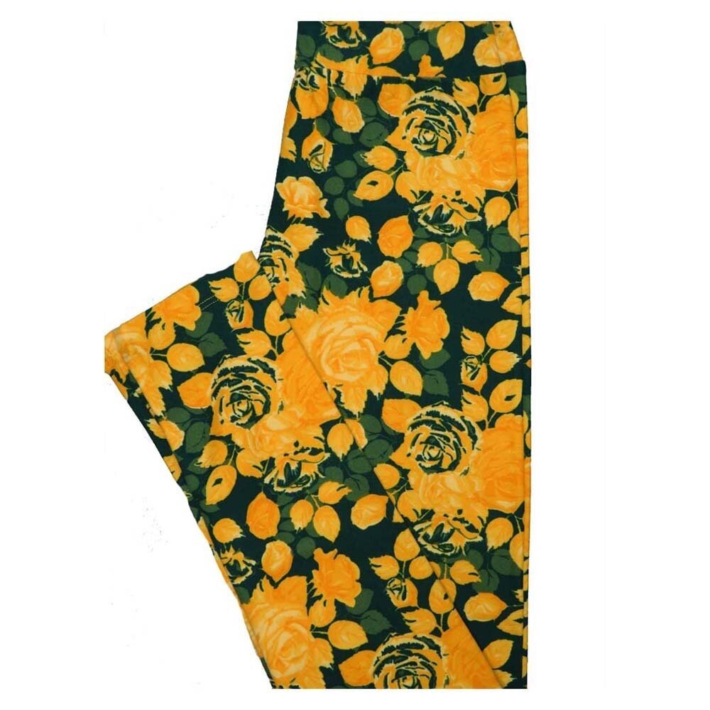 LuLaRoe Tween Roses Floral Leggings fits Adult Adult Sizes 00-0