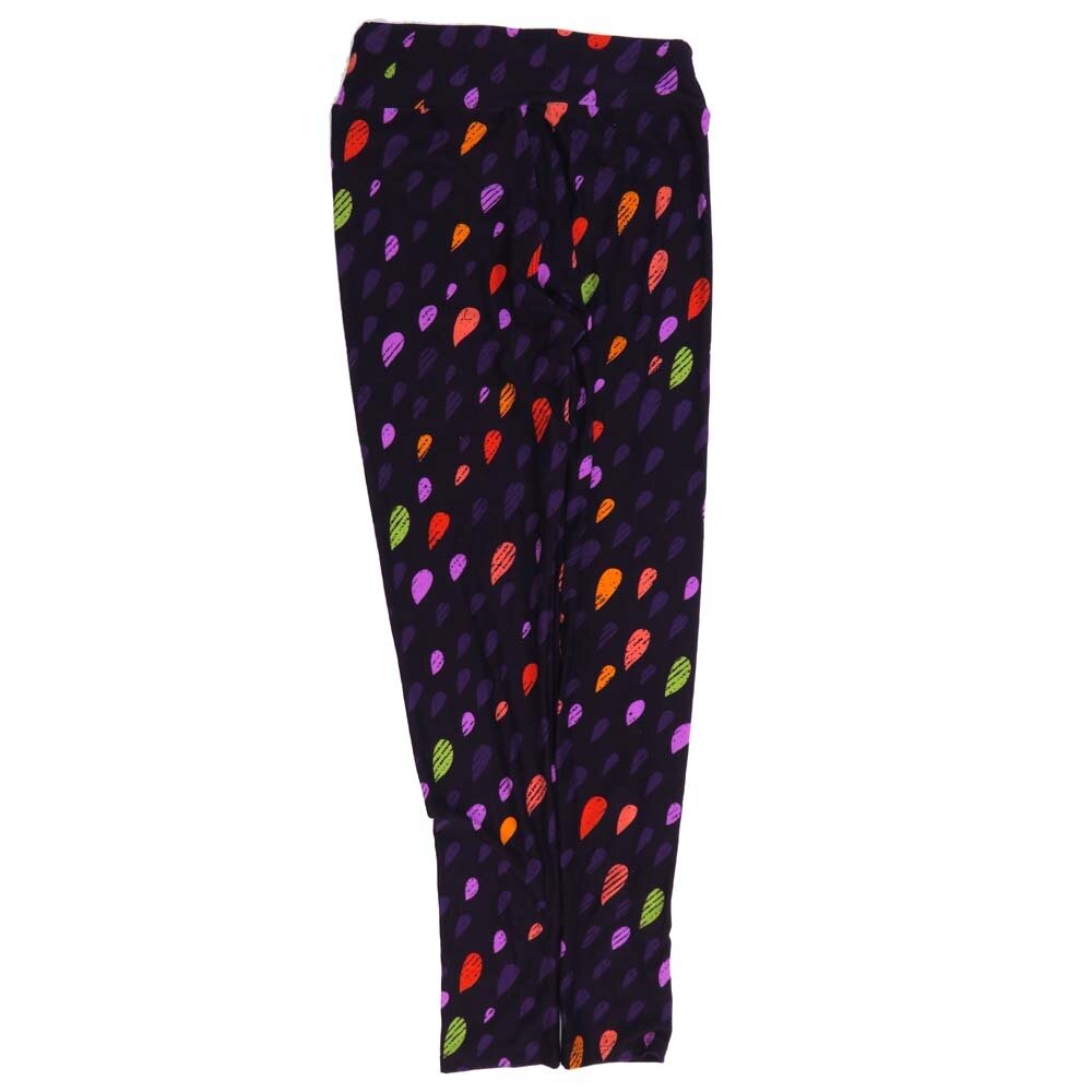 LuLaRoe Tween Polka Dot Tear Drop Black Blue Yellow Red Purple Green Leggings fits Adult sizes 00-0 TWEEN-3401-B