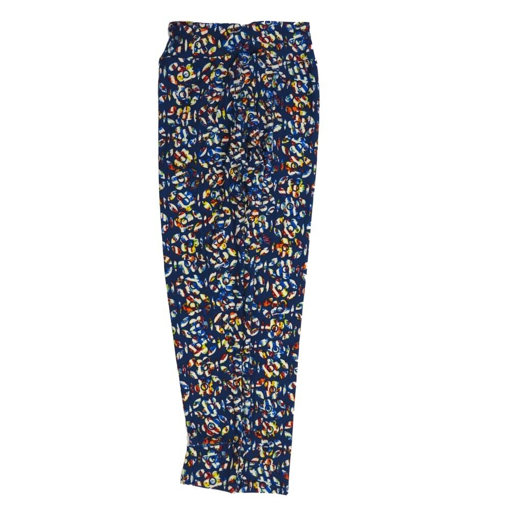 LuLaRoe Tween Flower forget-Me-Not Blue Yellow White Green Leggings fits Adult sizes 00-0 TWEEN-3401-ZA