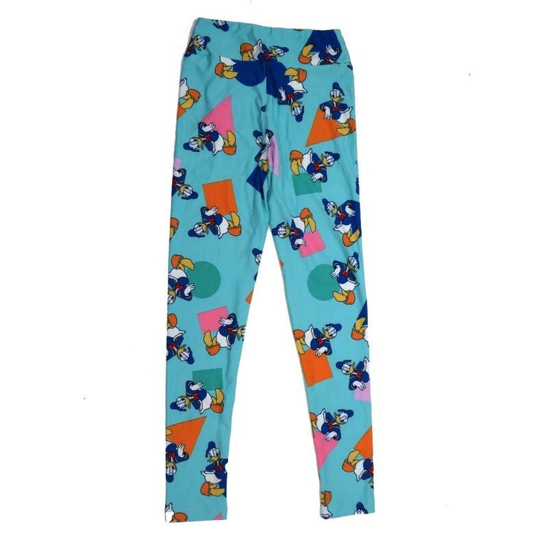 LuLaRoe Tween Disney Donald Duck Posing Leggings fits Adult sizes 00-0 TWEEN-3392-B