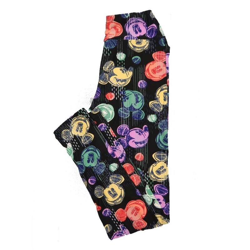 LuLaRoe Tween Disney Mickey Mouse Polka Dot Leggings fits Adult Adult Sizes 00-0