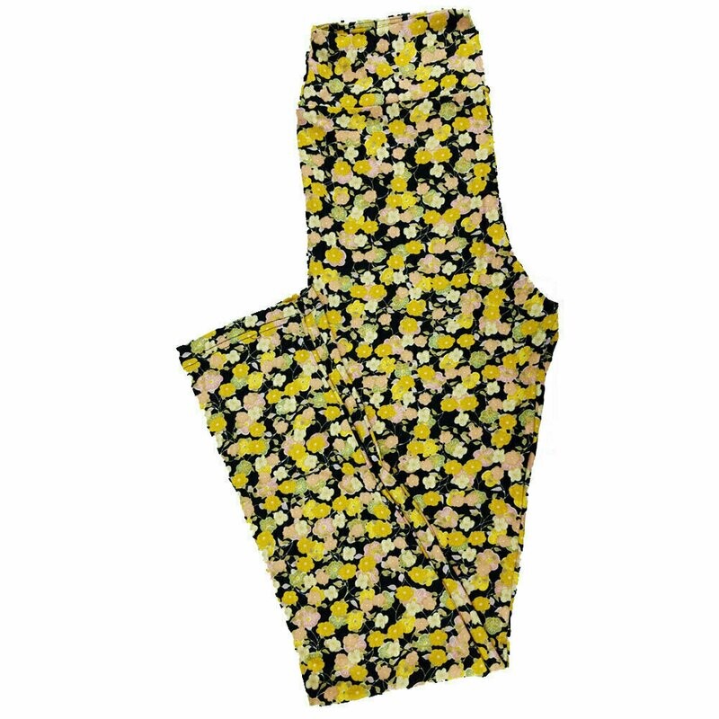 LuLaRoe Tween Floral Geometric fits Adult Leggings Adult Sizes 00-0