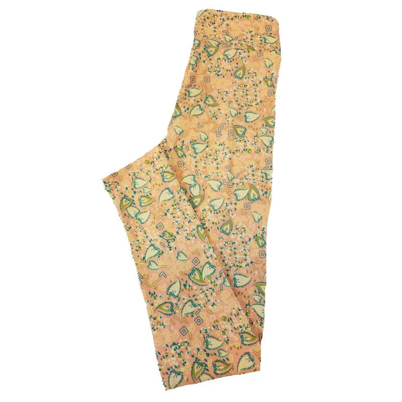 LuLaRoe Tween Floral Leggings fits Adult Adult Sizes 00-0