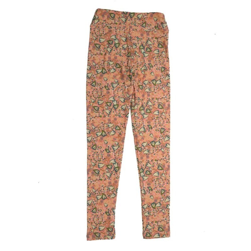 LuLaRoe Tween Floral Micro Polka Dot Leggings fits Adult sizes 00-0 TWEEN-3392-M