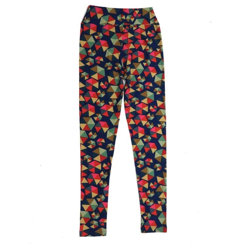 LuLaRoe Tween Geometirc Hexagon Multicolor Leggings fits Adult sizes 00-0 TWEEN-3392-ZF