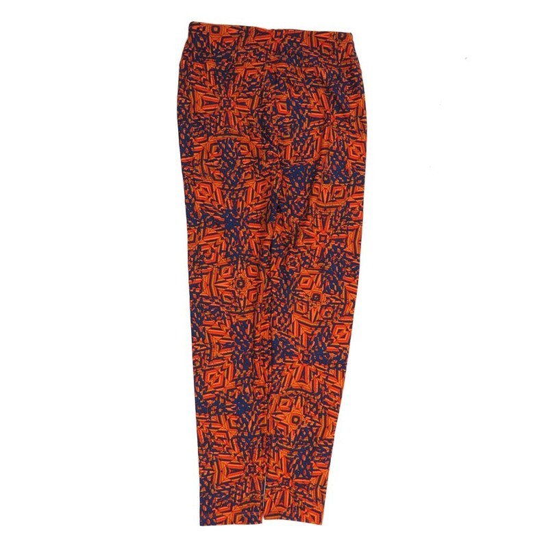 LuLaRoe One Size OS Trippy 70s Psychedlic Red Blue OS-4424-T  Buttery Soft Womens Leggings fits Adults 2-10