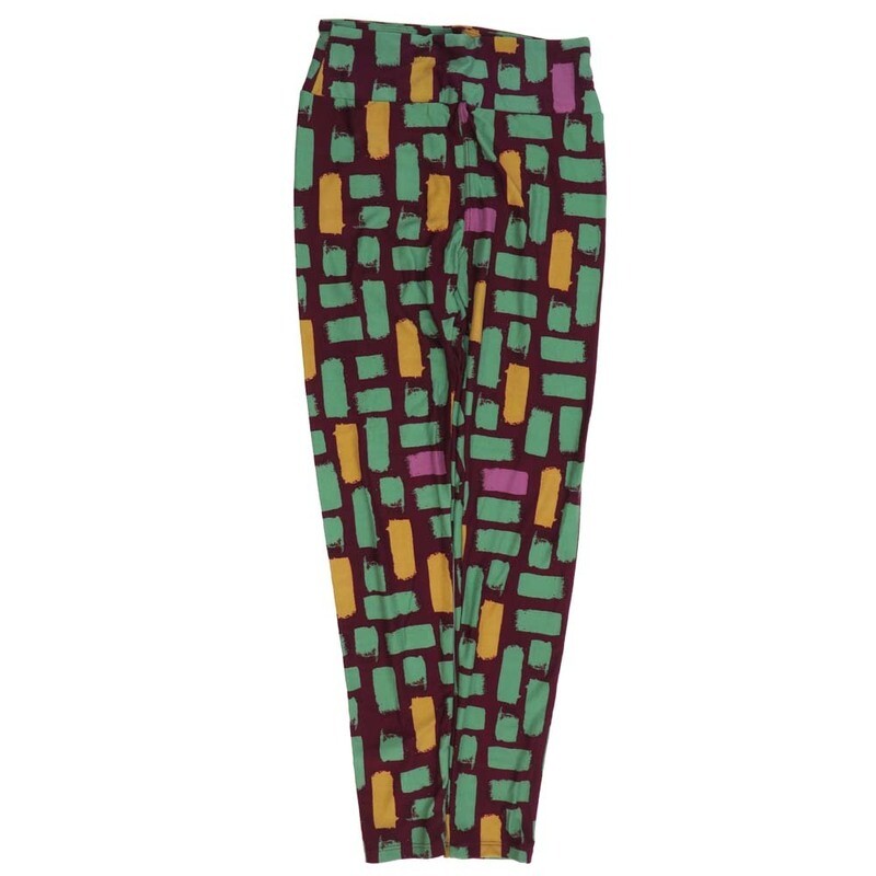 LuLaRoe One Size OS Geometric OS-4428-D2  Buttery Soft Womens Leggings fits Adults 2-10