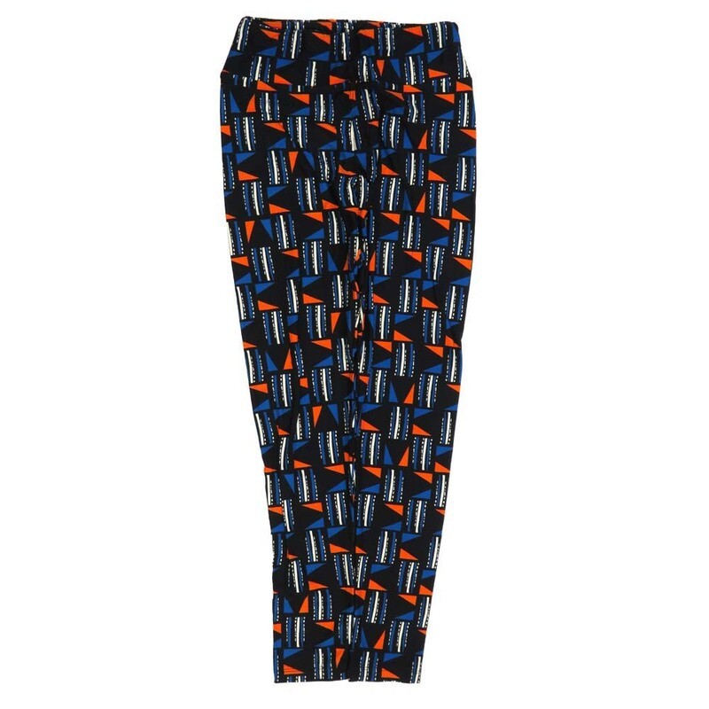 LuLaRoe One Size OS Geometric OS-4428-V  Buttery Soft Womens Leggings fits Adults 2-10