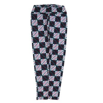 LuLaRoe One Size OS Geometric OS-4428-Y  Buttery Soft Womens Leggings fits Adults 2-10