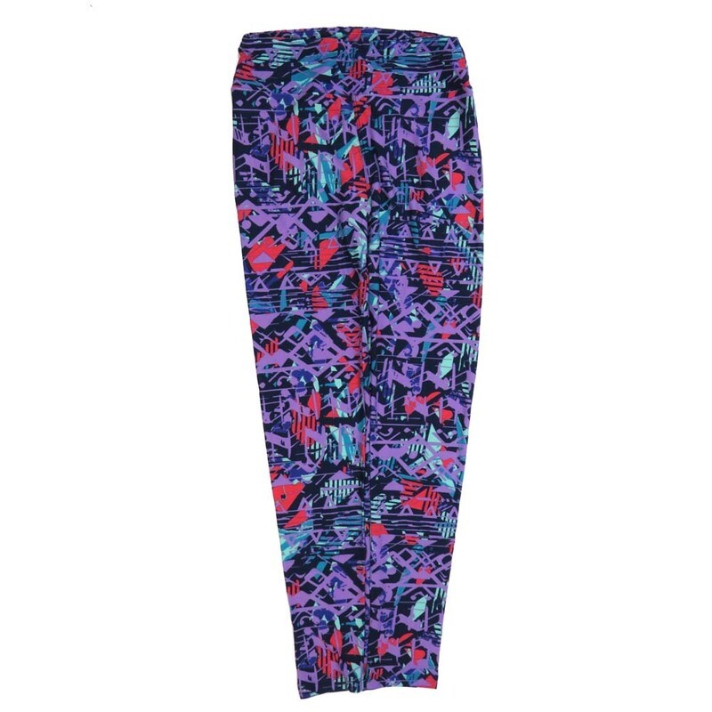 LuLaRoe One Size OS Geometric OS-4429-F  Buttery Soft Womens Leggings fits Adults 2-10