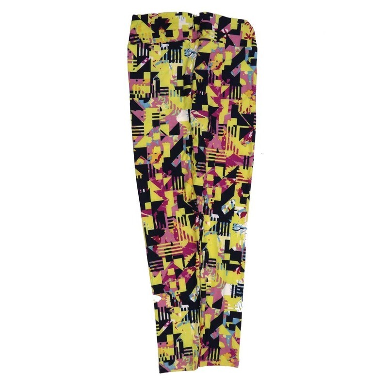 LuLaRoe One Size OS Geometric OS-4429-H  Buttery Soft Womens Leggings fits Adults 2-10