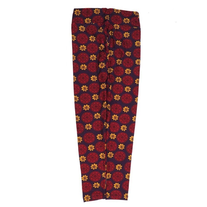 LuLaRoe One Size OS Mandala Blue Yellow Red OS-4423-L  Buttery Soft Womens Leggings fits Adults 2-10