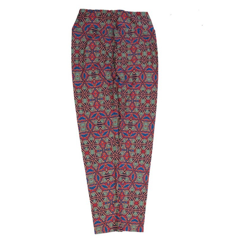 LuLaRoe One Size OS Mandala Geometric OS-4423-J  Buttery Soft Womens Leggings fits Adults 2-10
