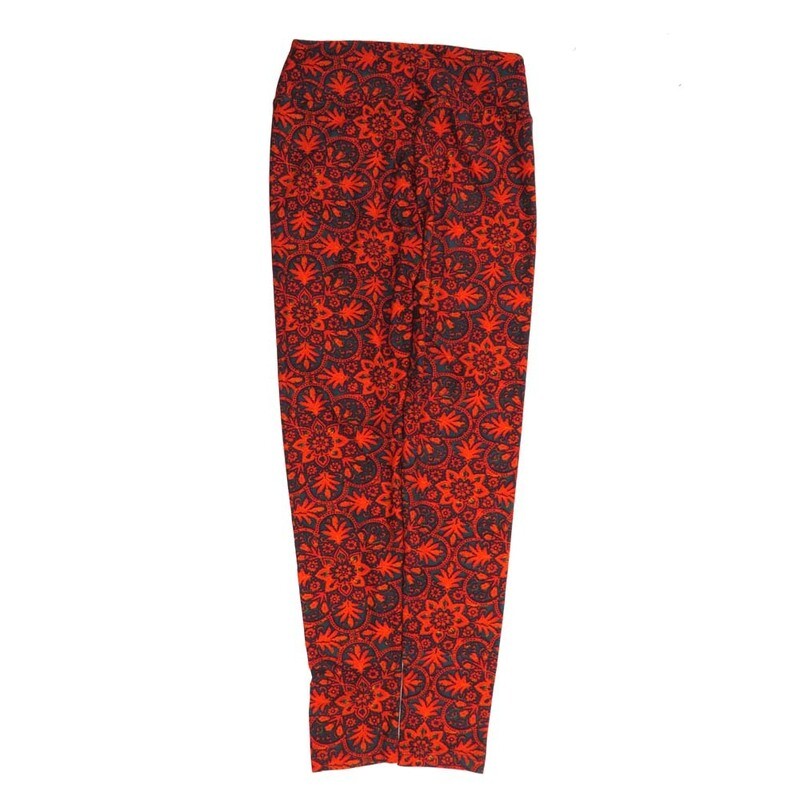LuLaRoe One Size OS Mandalas Red Blue OS-4423-C  Buttery Soft Womens Leggings fits Adults 2-10