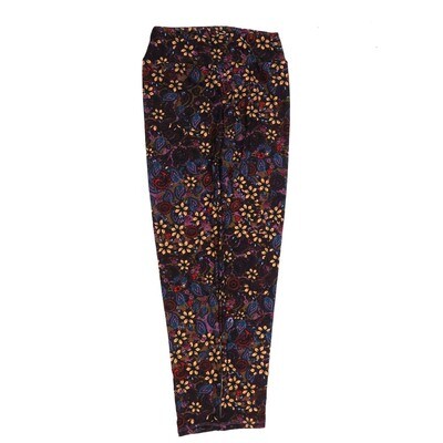 LuLaRoe One Size OS Paisley Black Yellow Purple Red OS-4422-T  Buttery Soft Womens Leggings fits Adults 2-10