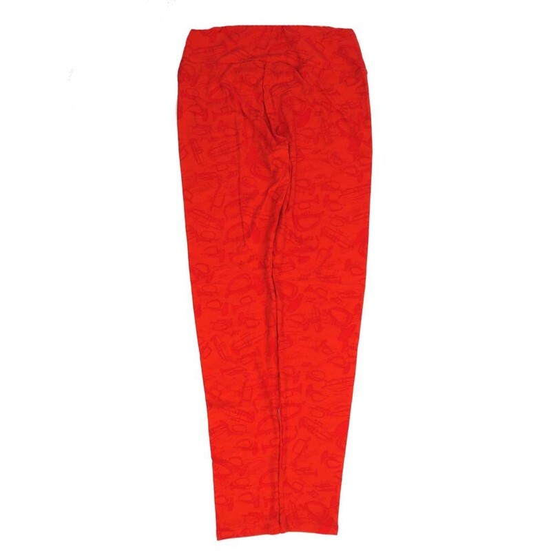 LuLaRoe One Size OS Orchestra Musical Instruments Red OS-4425-V2  Buttery Soft Womens Leggings fits Adults 2-10