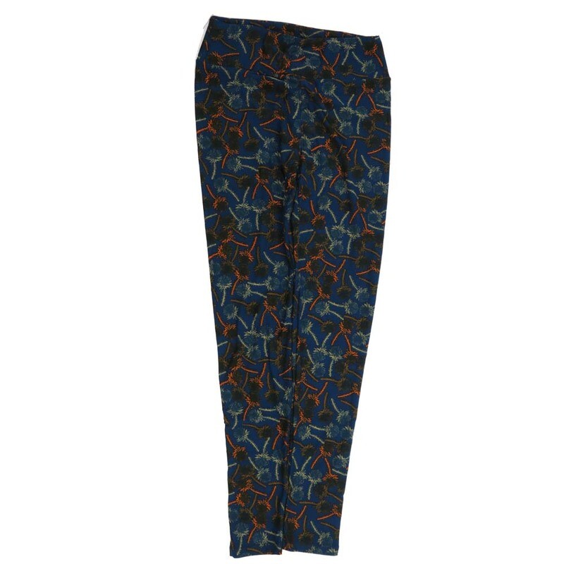 LuLaRoe One Size OS Dandelions Blue Red Green OS-4425-X  Buttery Soft Womens Leggings fits Adults 2-10