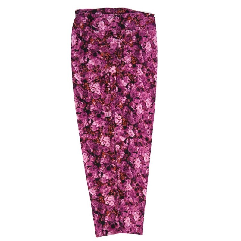 LuLaRoe One Size OS Roses Black Red Blue Pink Purple OS-4427-ZI  Buttery Soft Womens Leggings fits Adults 2-10