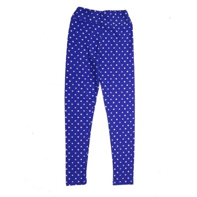 LuLaRoe Tween Polka Dot Blue Gray Leggings fits Adult sizes 00-0 TWEEN-3392-Y