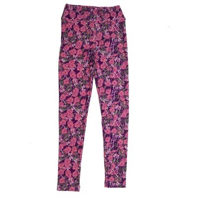 LuLaRoe Tween Roses Leggings fits Adult sizes 00-0 TWEEN-3392-I