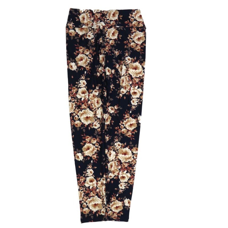 LuLaRoe Tween Roses Blue Pink Red Leggings fits Adult sizes 00-0 TWEEN-3402-U