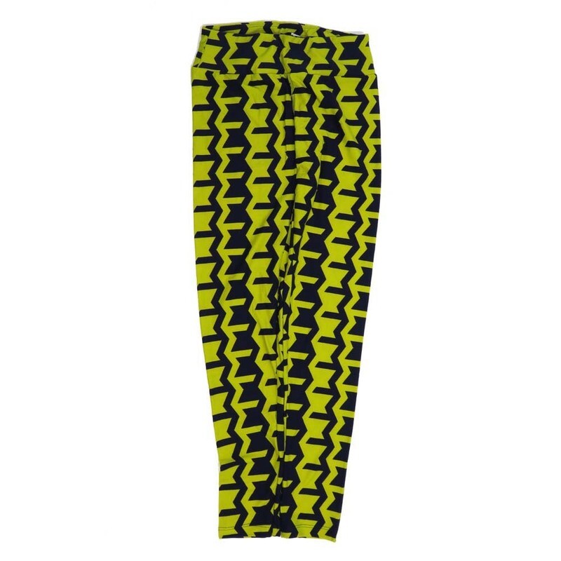 LuLaRoe One Size OS Stripes Verticle Navy Yellow OS-4427-D  Buttery Soft Womens Leggings fits Adults 2-10