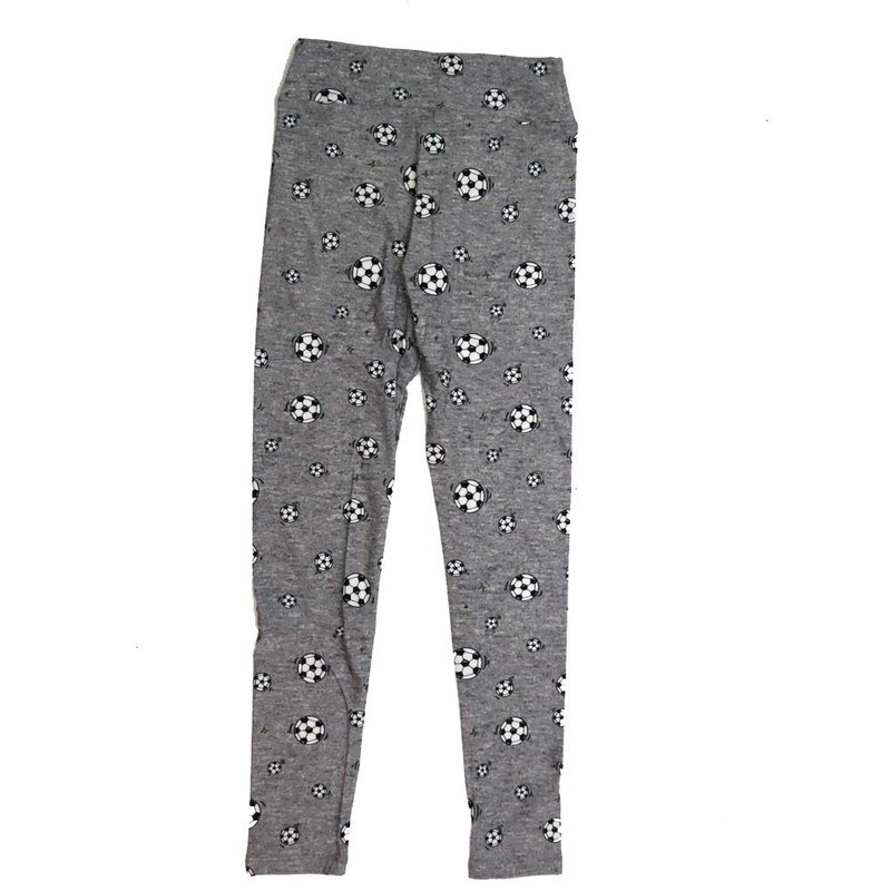 LuLaRoe Tween Soccer Balls Gray Whtie Black Leggings fits Adult sizes 00-0 TWEEN-3390-H2