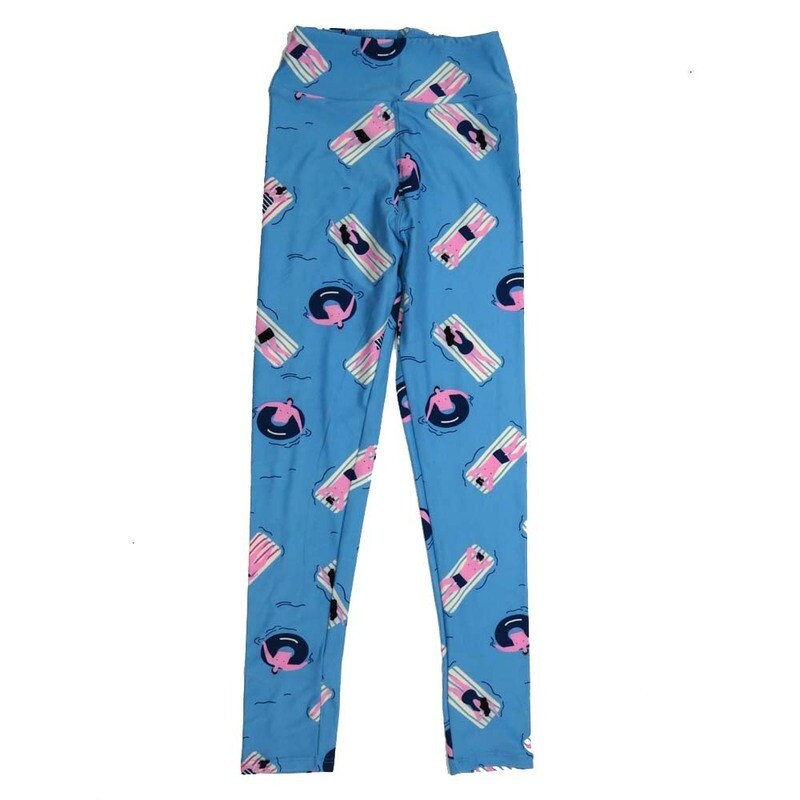 LuLaRoe Tween Sunbathers Innertubes Rafts Leggings fits Adult sizes 00-0 TWEEN-3392-ZN