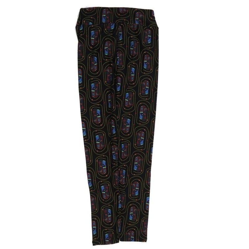 LuLaRoe Tween Video Arcade Game Polka Dot Black Blue Leggings fits Adult sizes 00-0 TWEEN-3402-D