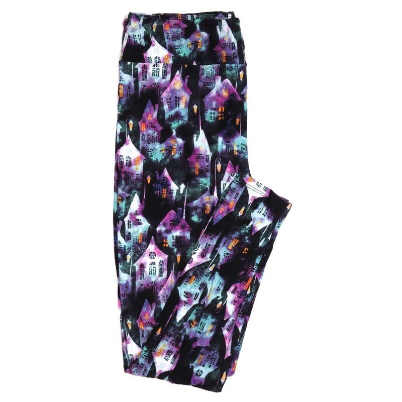 LuLaRoe Tween TW Halloween Haunted House Mansion Old Church Black White Blue Yellow Womens Buttery Soft Leggings fits Adult Adults 00-0 919273 LuLaRoe Tween TW Halloween Haunted House Mansion Old Church Black White Blue Yellow Womens Buttery Soft Leggings fits Adult Adults 00-0 919273