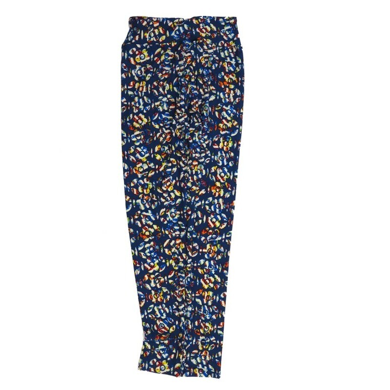 LuLaRoe Tween Flower forget-Me-Not Blue Yellow White Green Leggings fits Adult sizes 00-0 TWEEN-3401-ZA