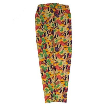 LuLaRoe One Size OS Candy Gummy Rolls Bears Jelly Beans Green Blue Black Yellow OS-4425-ZF  Buttery Soft Womens Leggings fits Adults 2-10