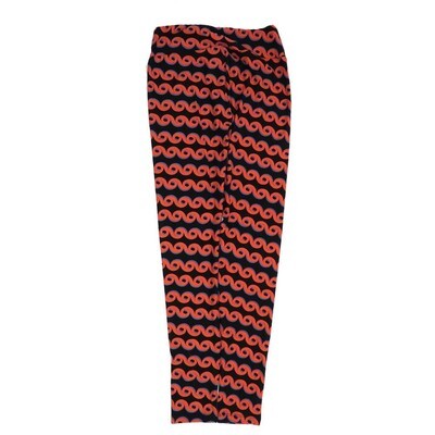 LuLaRoe One Size OS Stripes Curly Cues Black Pink OS-4426-ZG  Buttery Soft Womens Leggings fits Adults 2-10