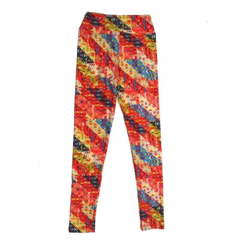 LuLaRoe Tween Stripe Diagonal Arrows Zig Zag Multicolor Leggings fits Adult sizes 00-0 TWEEN-3392-ZJ