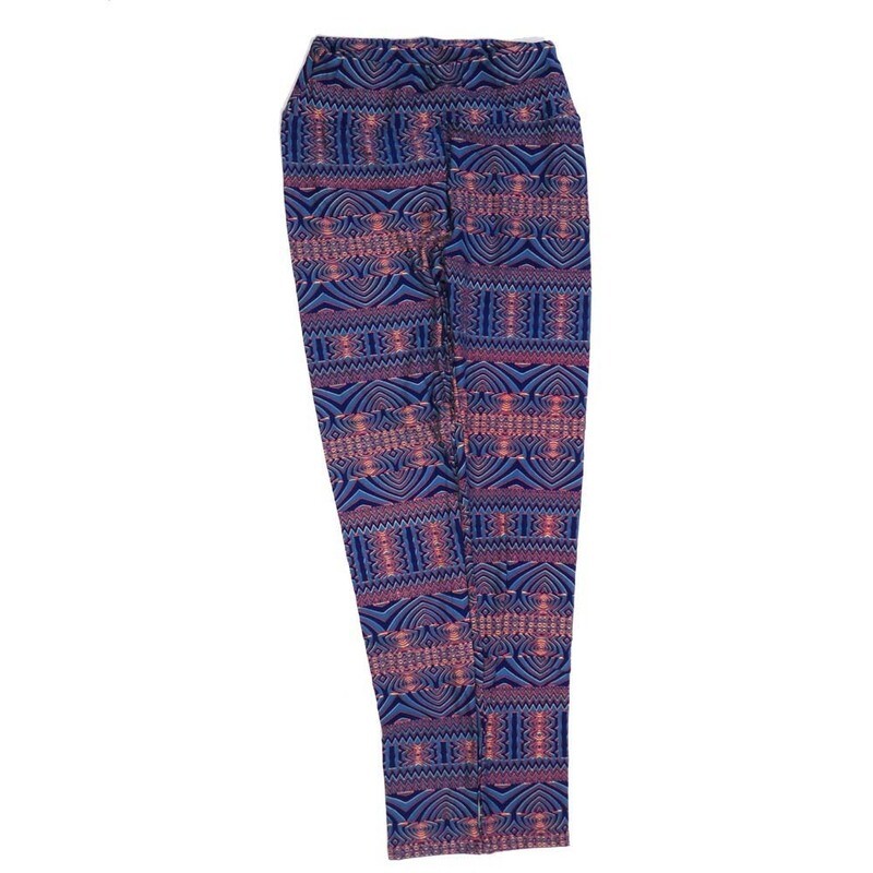 LuLaRoe One Size OS Stripes Trippy Pink Purple OS-4426-ZB  Buttery Soft Womens Leggings fits Adults 2-10