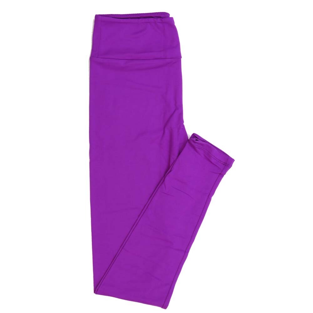 LuLaRoe Kids Sm-Med S/M Solid Electric Purple Buttery Soft Leggings fits sizes 2-6