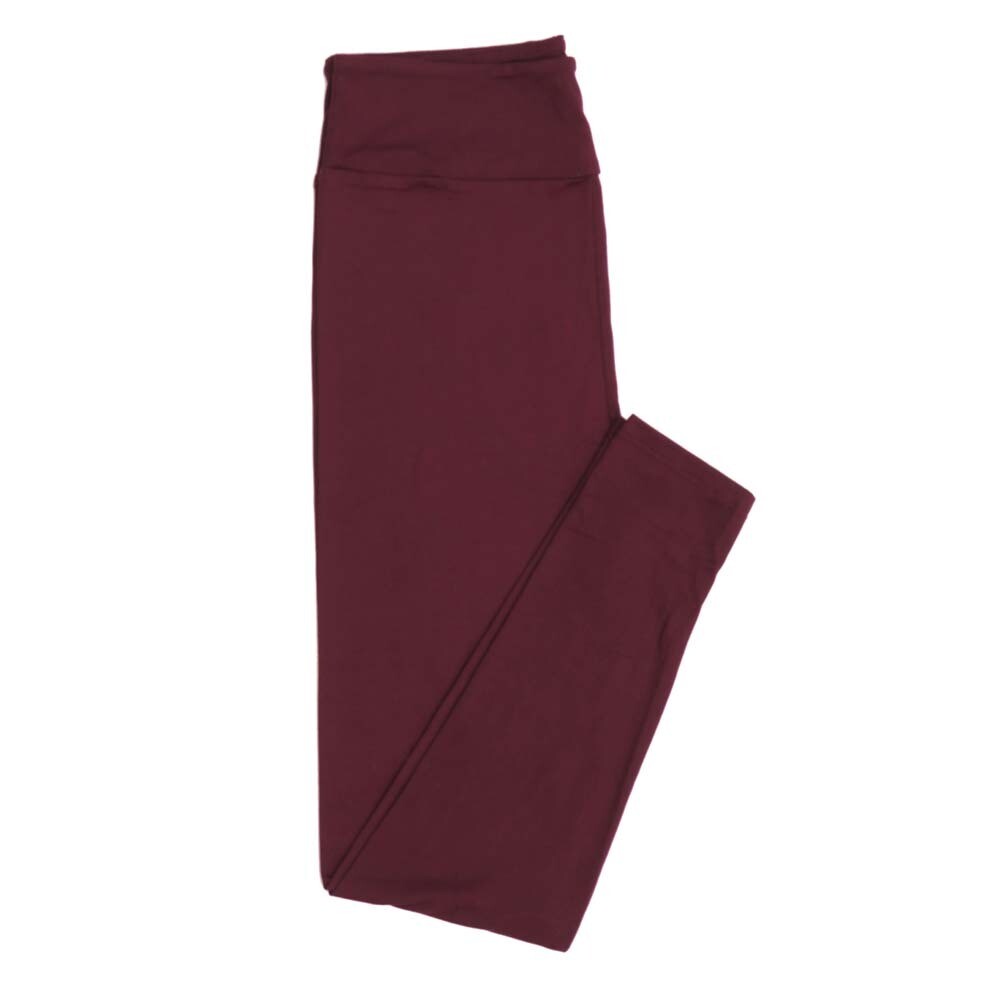LuLaRoe One Size OS Solid Cranberry Sauce (402642) Womens Leggings fits Adult sizes 2-10