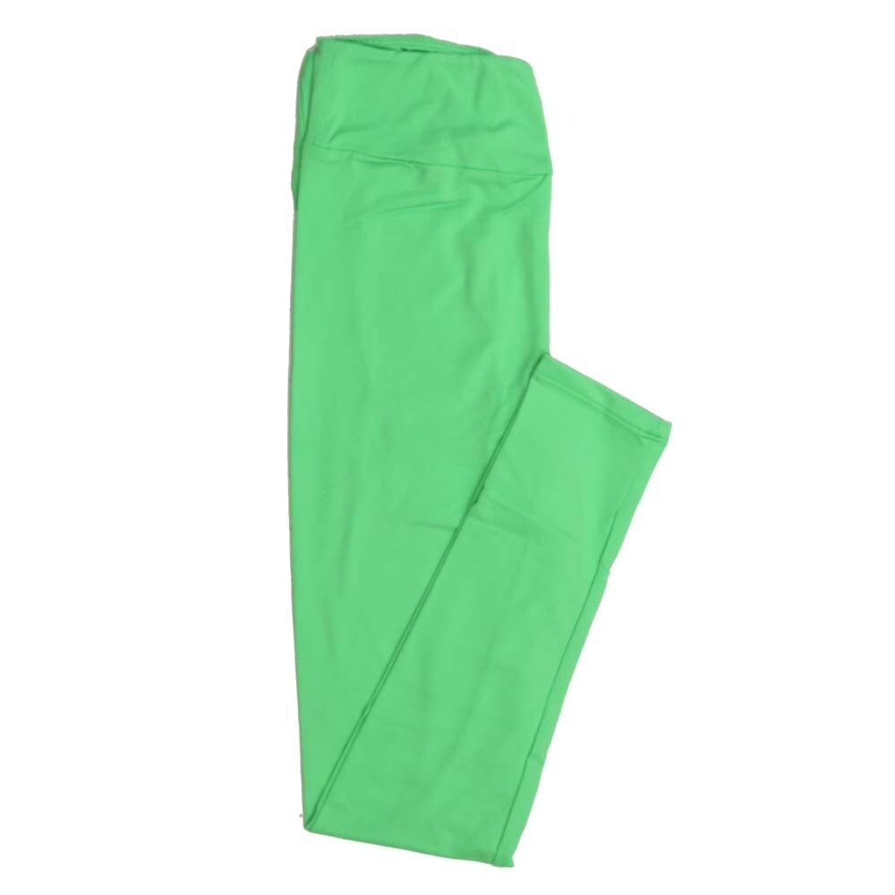 LuLaRoe One Size OS Solid Light Lime Green Buttery Soft Leggings 257526 fits Adults sizes 2-10