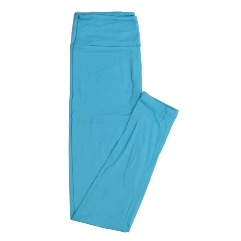 LuLaRoe One Size OS Solid Robin Egg Blue (49065) Womens Buttery Soft Leggings fits Adults sizes 2-10