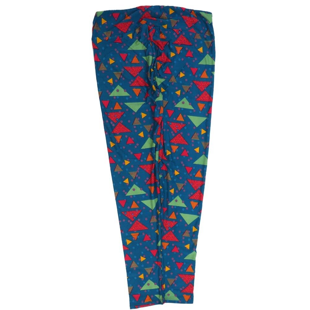 LuLaRoe Tall Curvy TC Polka Dots Triangle Blue Green Red Buttery Soft Leggings fits Adult Women sizes 12-18  7074-J