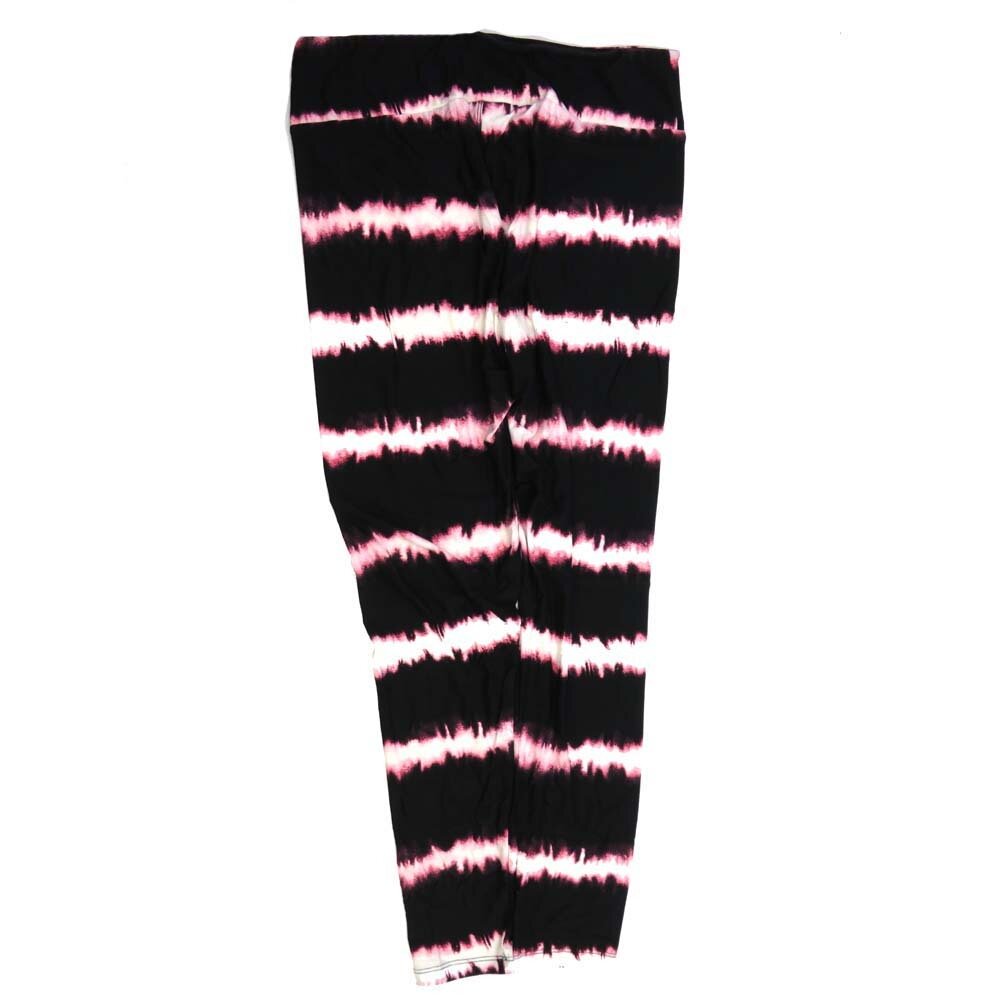 LuLaRoe Tall Curvy TC Tye Dye Black White Stripe Buttery Soft Leggings fits Adult Women sizes 12-18  7077-R