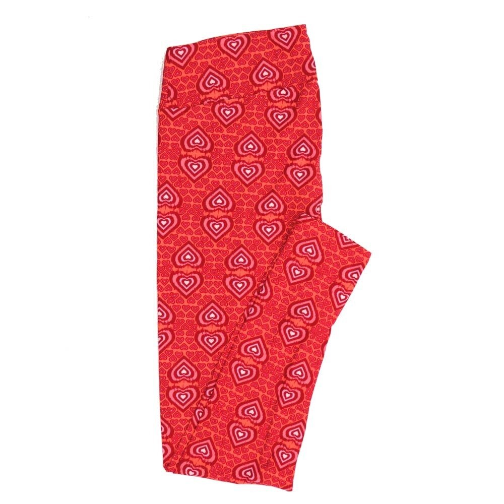 LuLaRoe Tall Curvy TC Valentines Paired Hearts Buttery Soft Leggings fits Adult Women sizes 12-18   TC-7354-H