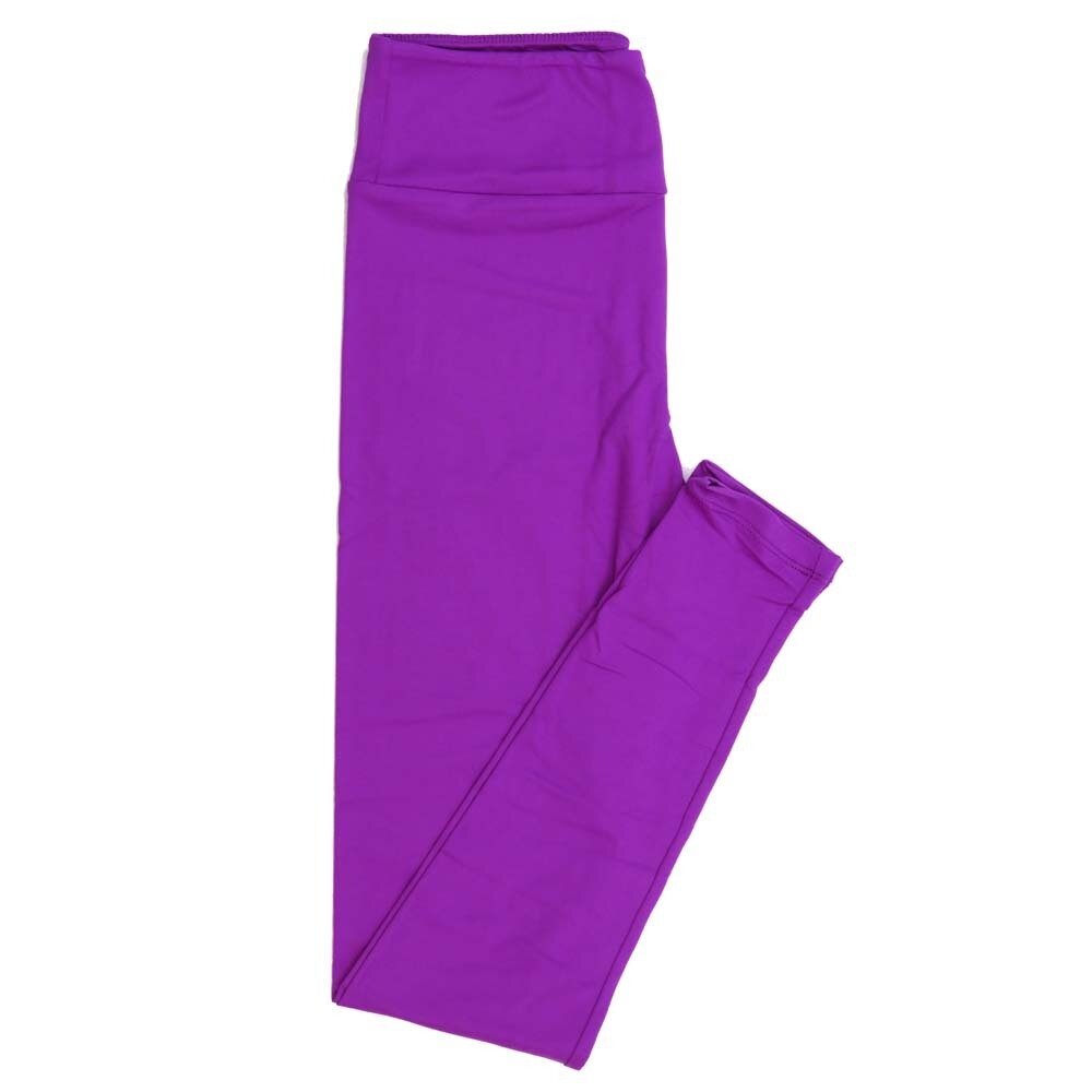 LuLaRoe Tall Curvy TC Solid Electric Purple Buttery Soft Leggings fits Adult Women sizes 12-18  49076