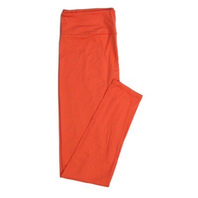 LuLaRoe Tall Curvy TC Solid Light Coral So Buttery Soft Leggings 161546 fits Adult Women sizes 12-18