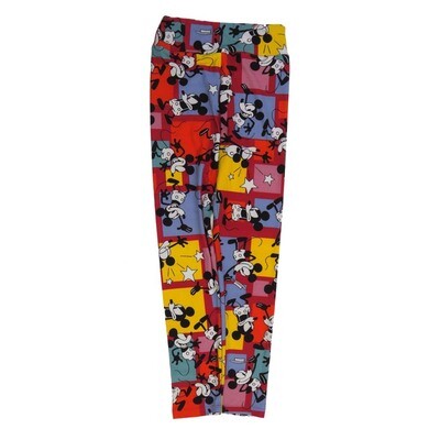 LuLaRoe Tween Disney Mickey Mouse Emotions Tipping Hat Knocked Out Happy Leggings fits Adult sizes 00-0 TWEEN-3400-ZB