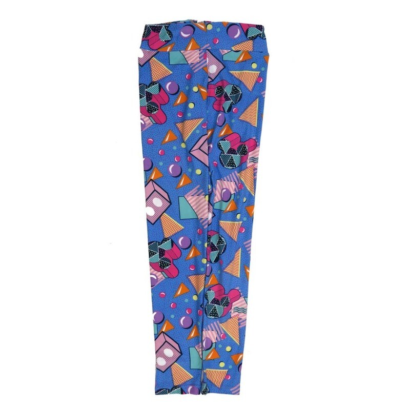 LuLaRoe Tween Disney Mickey Mouse Blue Pink Bubbles Polka Dots Leggings fits Adult sizes 00-0 TWEEN-3401-K
