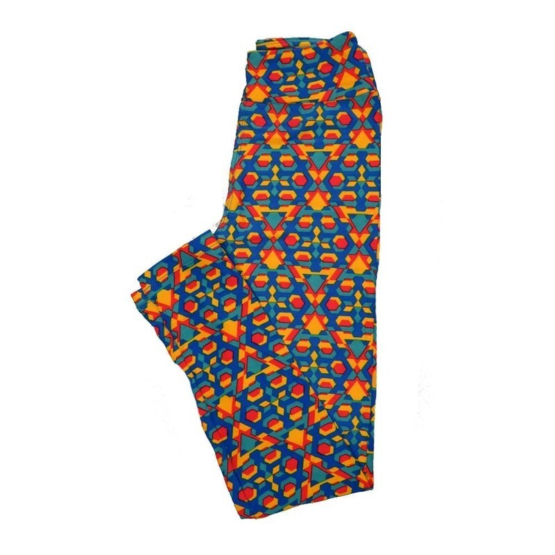 LuLaRoe Tween Trippy Diamond Geometric Leggings fits Adult Adult Sizes 00-0