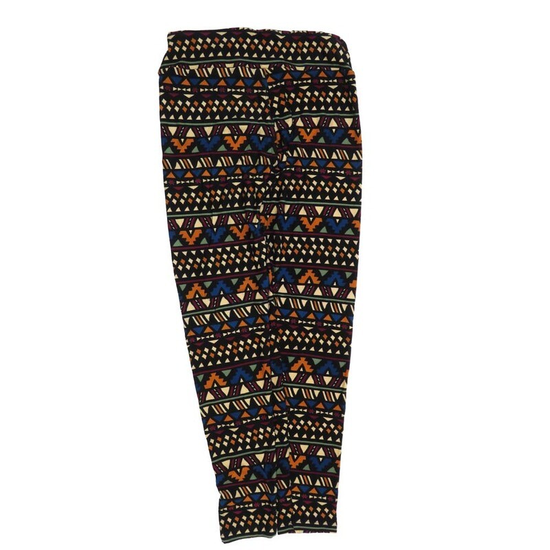 LuLaRoe One Size OS Stripes Zig Zags Black Purple Red White OS-4427-V  Buttery Soft Womens Leggings fits Adults 2-10