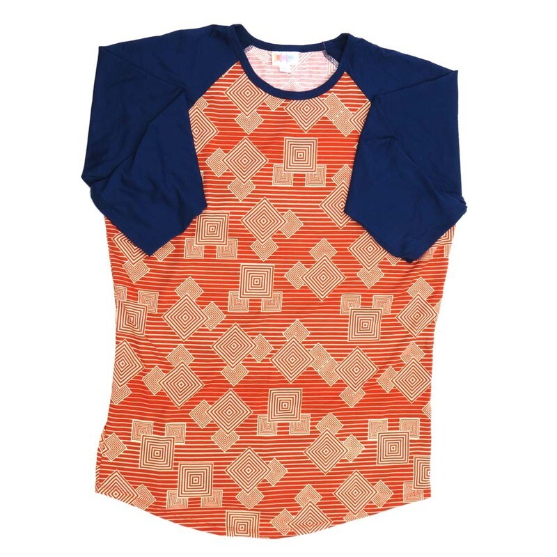 LuLaRoe RANDY e Large L Disney Mickey Mouse Squares Stripe Hypnotic Orange Purple Raglan Sleeve Unisex Baseball Tee Shirt L fits 14-16 LuLaRoe RANDY e Large L Disney Mickey Mouse Squares Stripe Hypnotic Orange Purple Raglan Sleeve Unisex Baseball Tee Shirt L fits 14-16